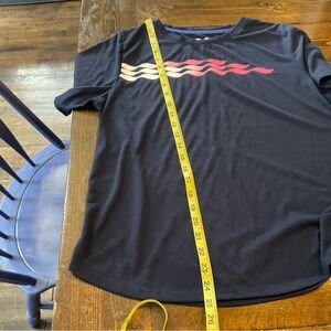 Navy T-Shirt with Wave Design